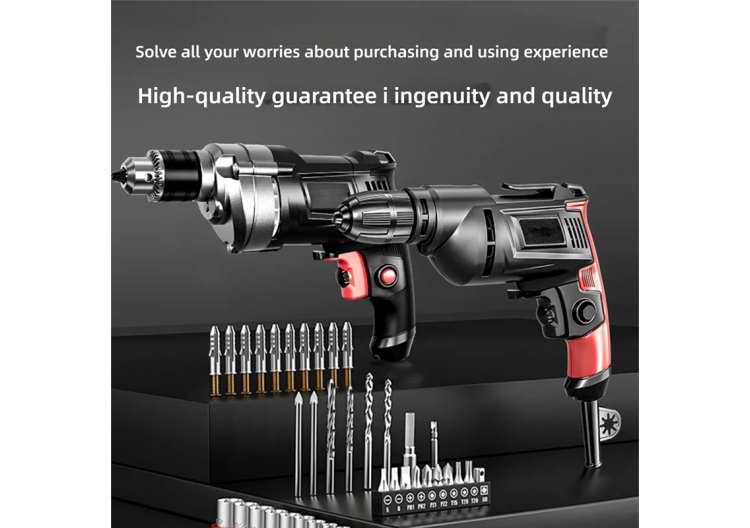 220V 50Hz Impact Drill 0-3000 R/min High Rotation Speed Corded Electric Drill Tool Max 13mm Chuck Controllable Speed 780W 1420