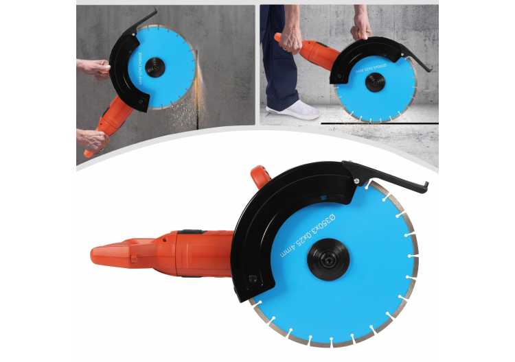 Corded Electric Handheld Concrete Saw 3000W Pure Copper Motor Rotating Handle for Grooving Cutting Work 1420